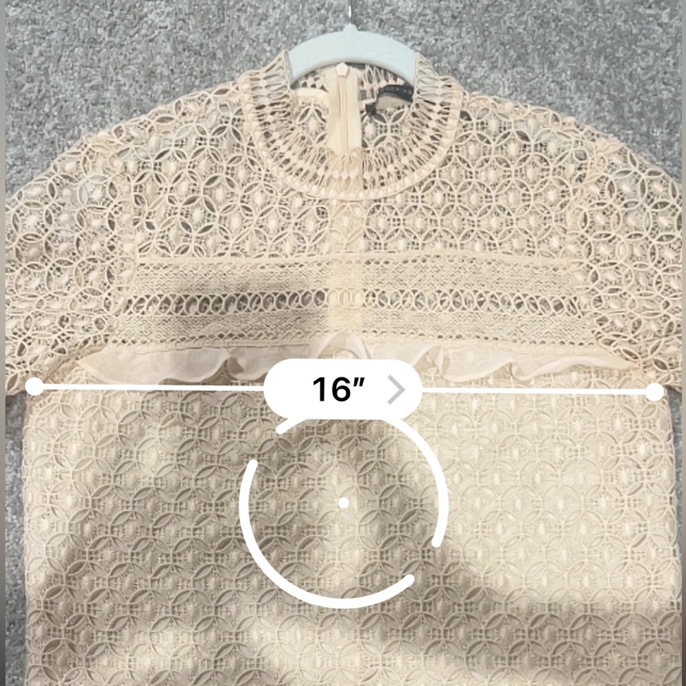 Zara- Crochet Blush Blouse.   Size XS - Picture 10 of 11